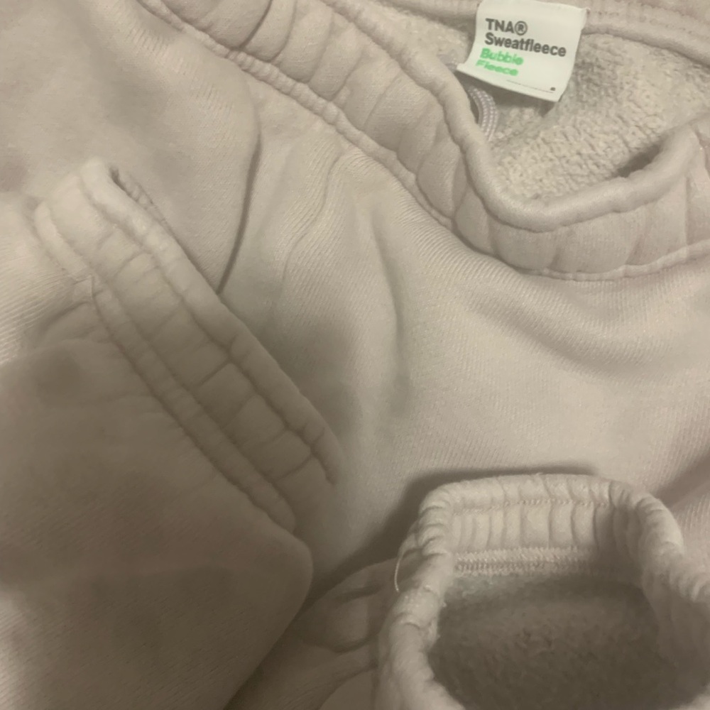 TNA bubble sweat fleece pants - soft lilac